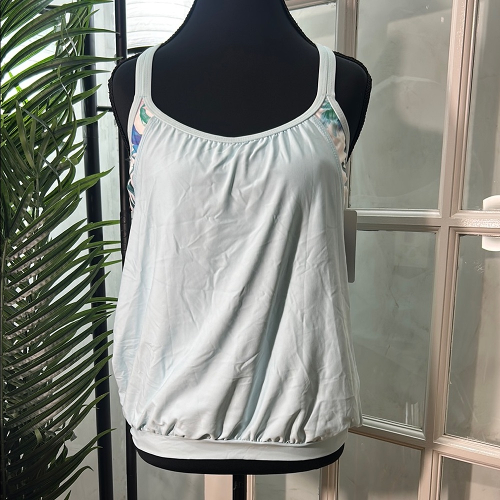 Next Gray Sleeveless Ruched Tank Top